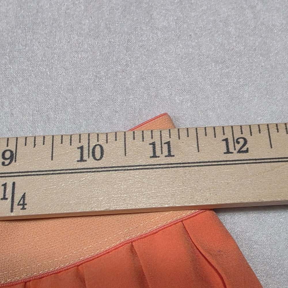 Athleta Girl Orange Pleated Tennis Skirt Built-in Shorts Kids Size L 12 - Picture 7 of 8